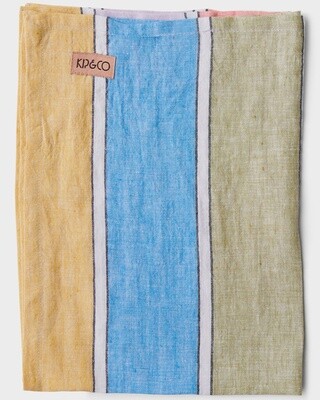 Majorca Striped Linen Tea Towel