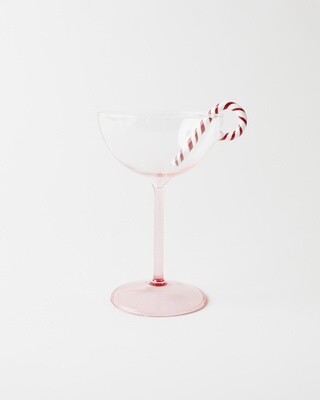 Candy Cane Coupe Glass 2P Set