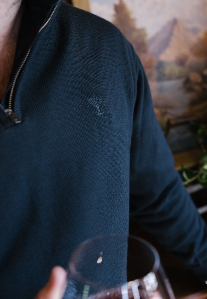 100% MENS WOOL JERSEY - 1/4 Zip