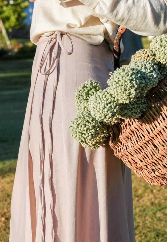 KAROO RANCHING Linen Blend Wrap Skirts