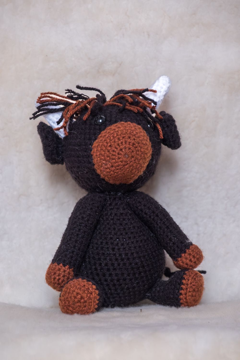 WOOL KNITTED ANIMAL (OREO)