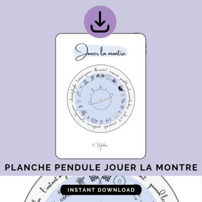 PLANCHE PENDULE DATATION 