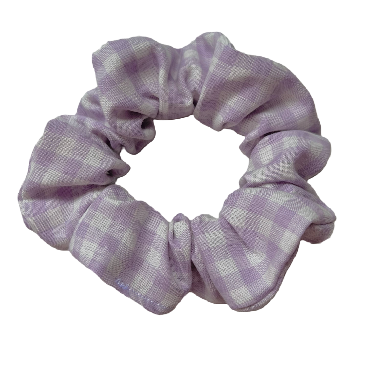 PURPLE GINGHAM SCRUNCHIE
