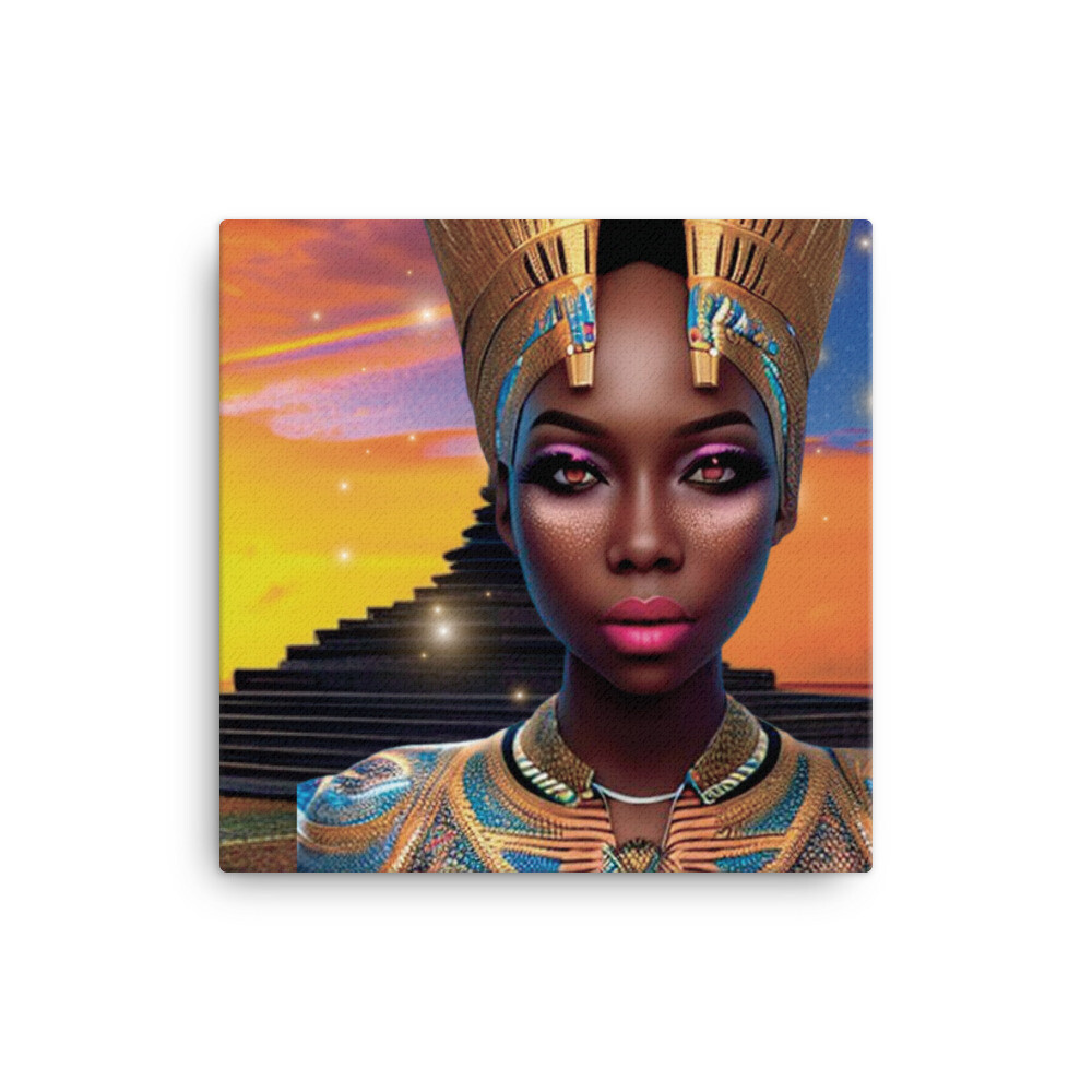 African Queen Starry Sky Canvas Print