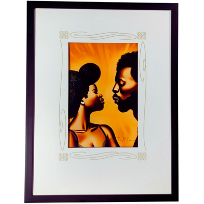 Thought Essence “IQ10#7 - Communication” Black Framed Wall Art Print: A Soulful Tribute to The Art of Expressing Our Innermost Thoughts and Feelings