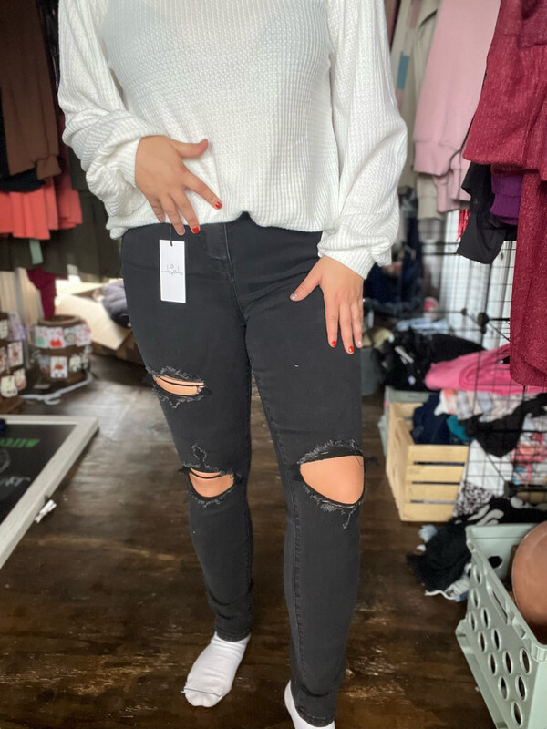Black Skinny Jelly Jeans