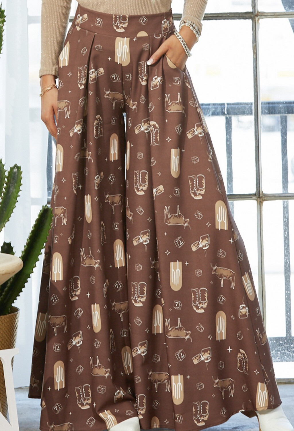 Nylon Western Pants