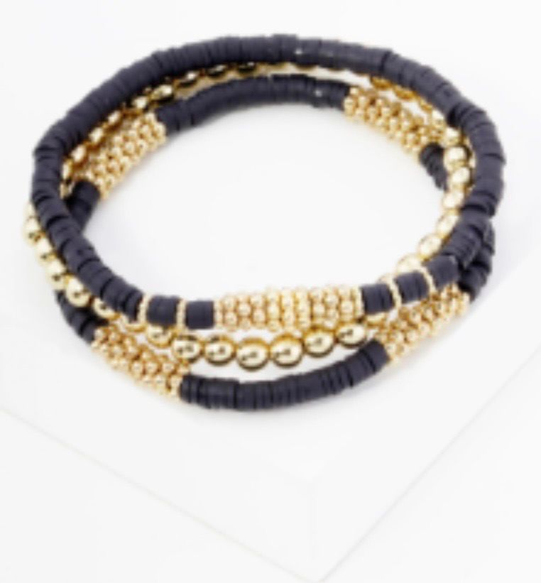 Black Bracelet Set