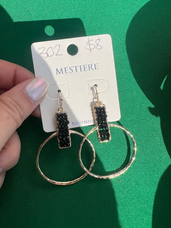 Black Drop Hoops Black Drop Hoops
