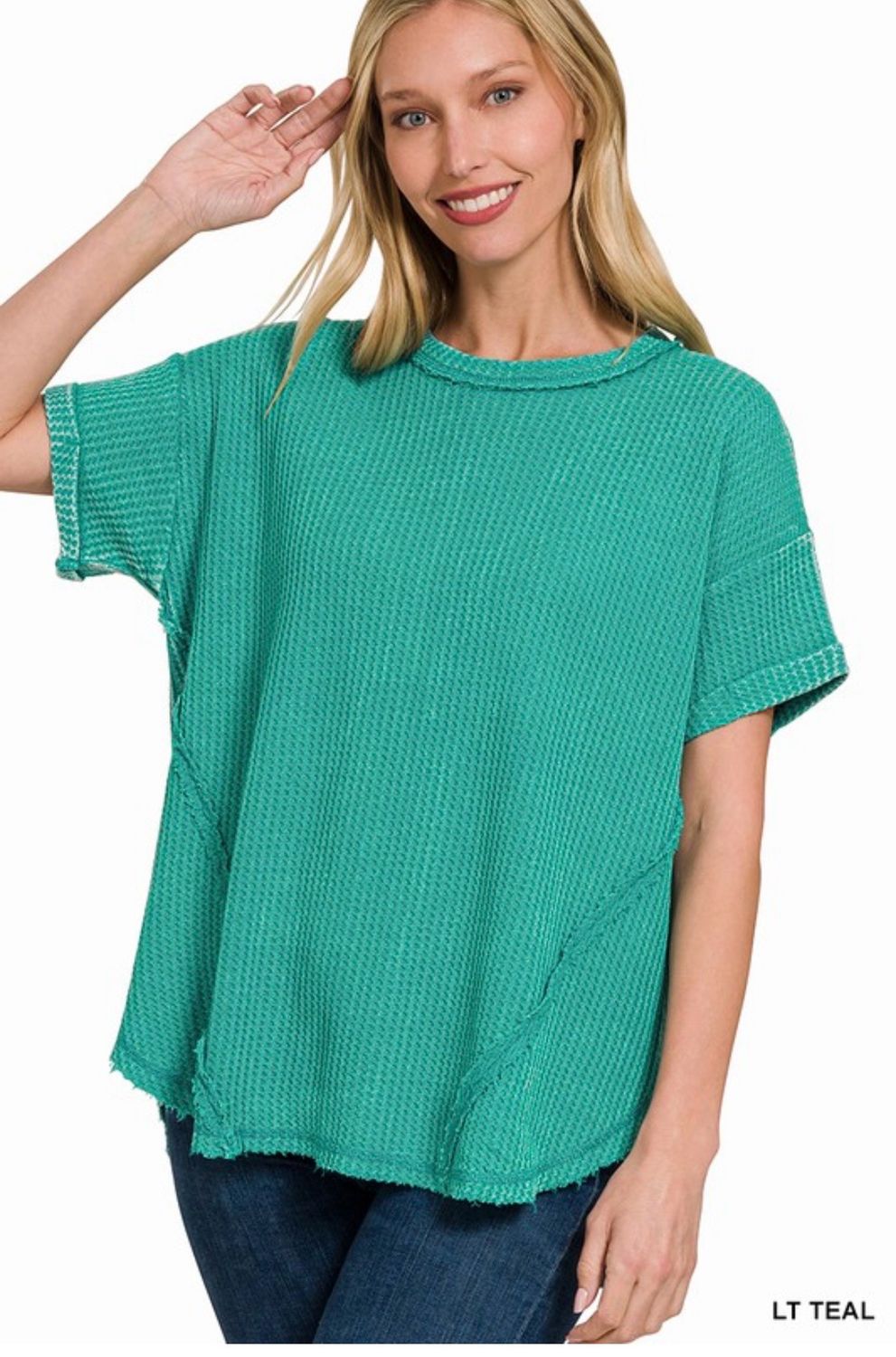 Laura Lt Teal Blouse