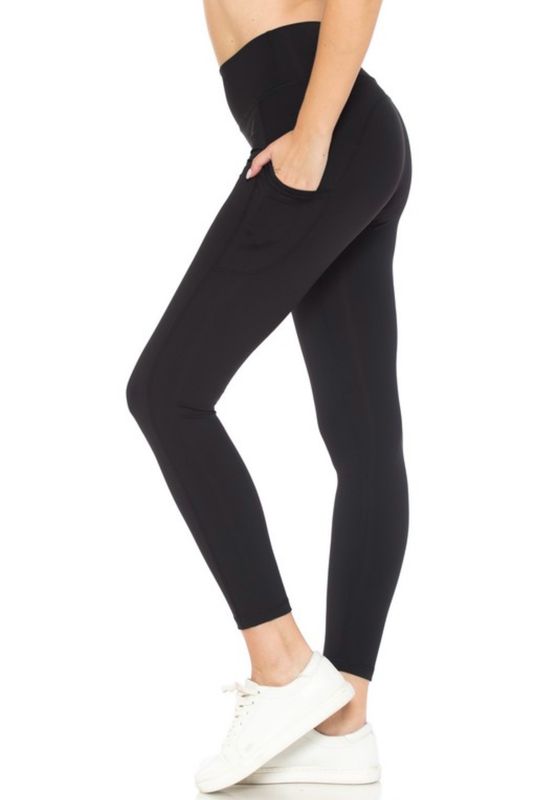 Black Leggings With Side Pockets