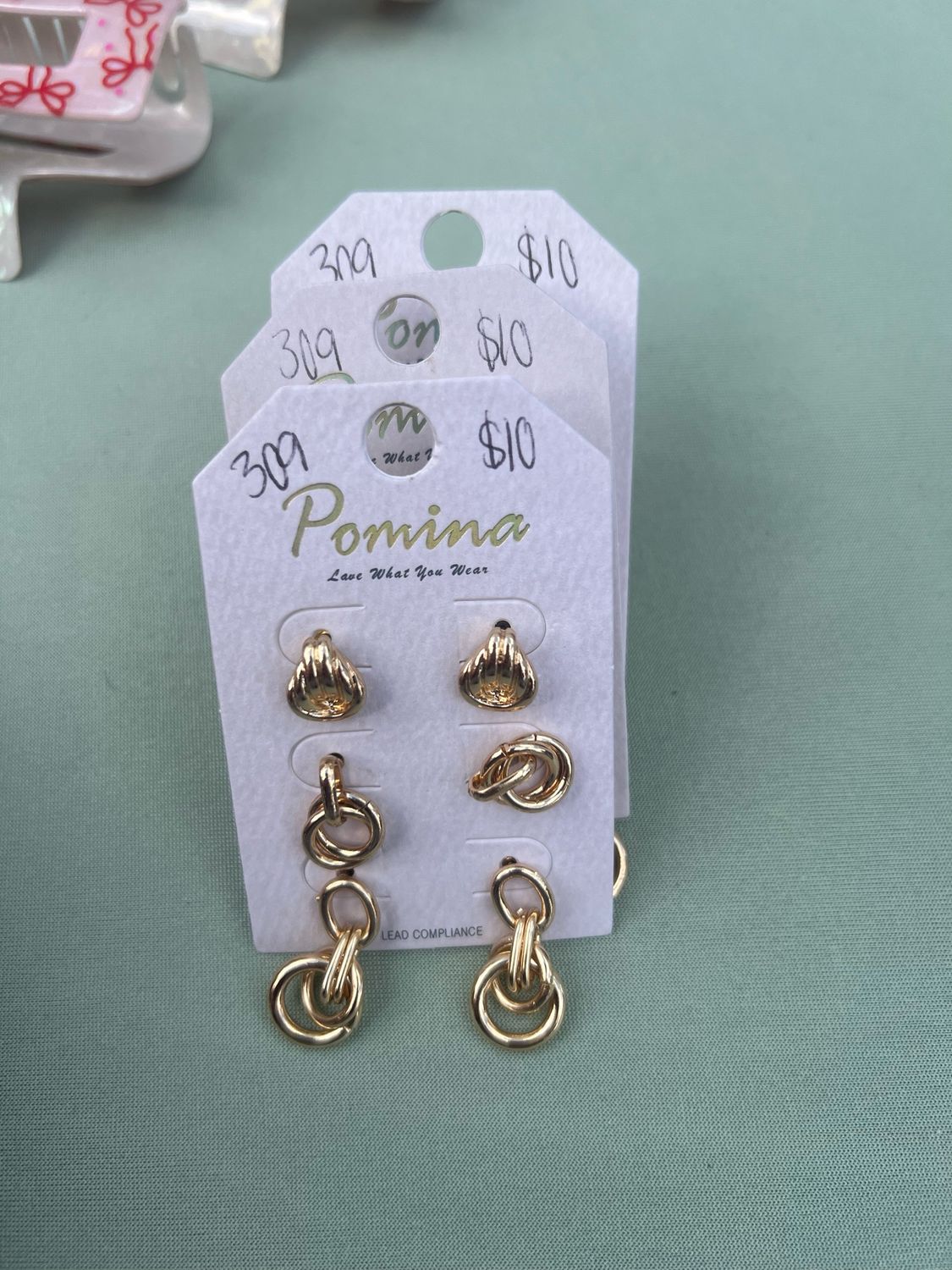Gold Earring Set