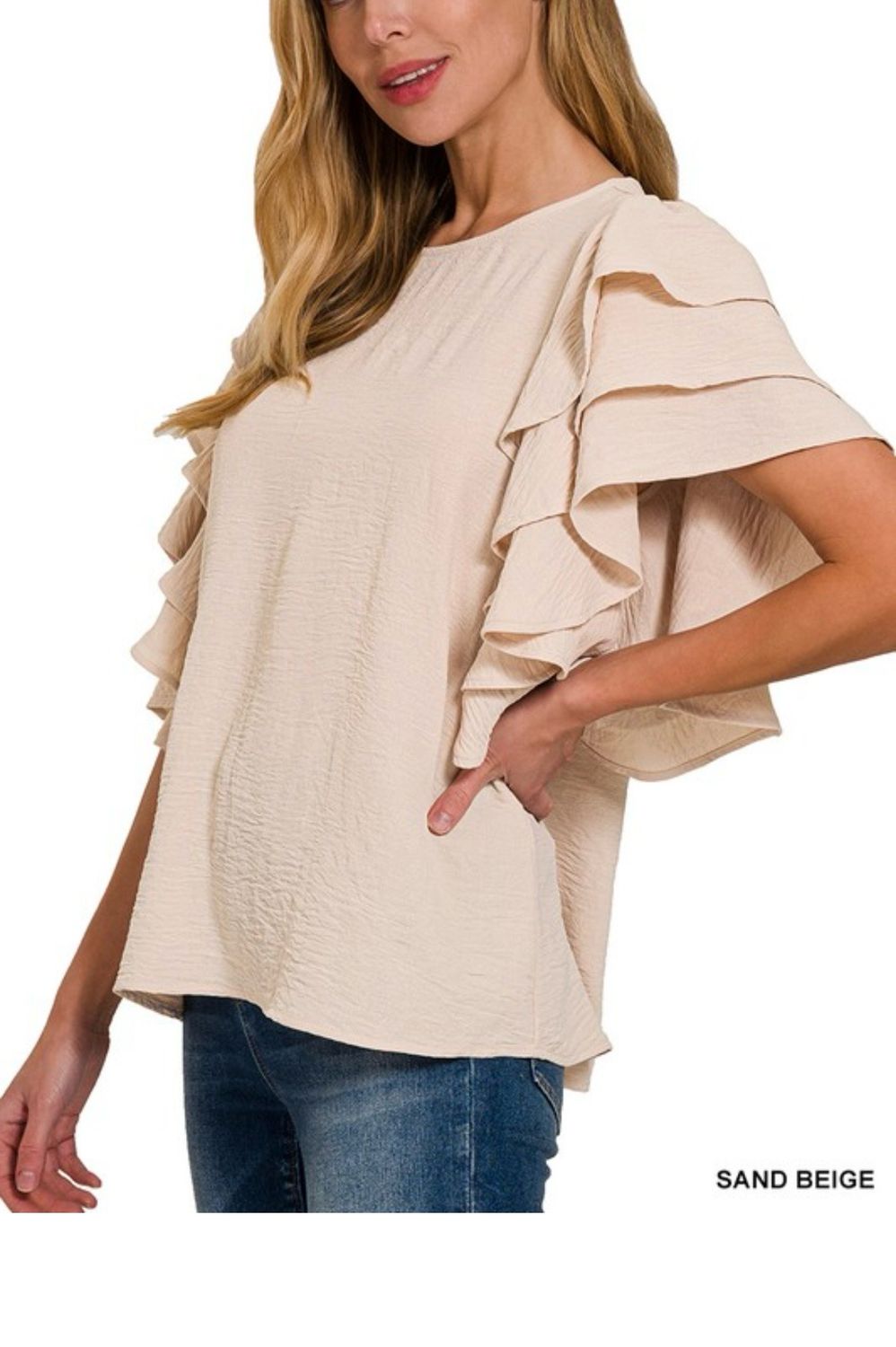 Sand Beige Airflow Top