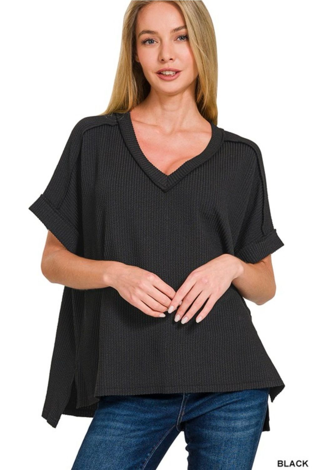Black Corded Blouse