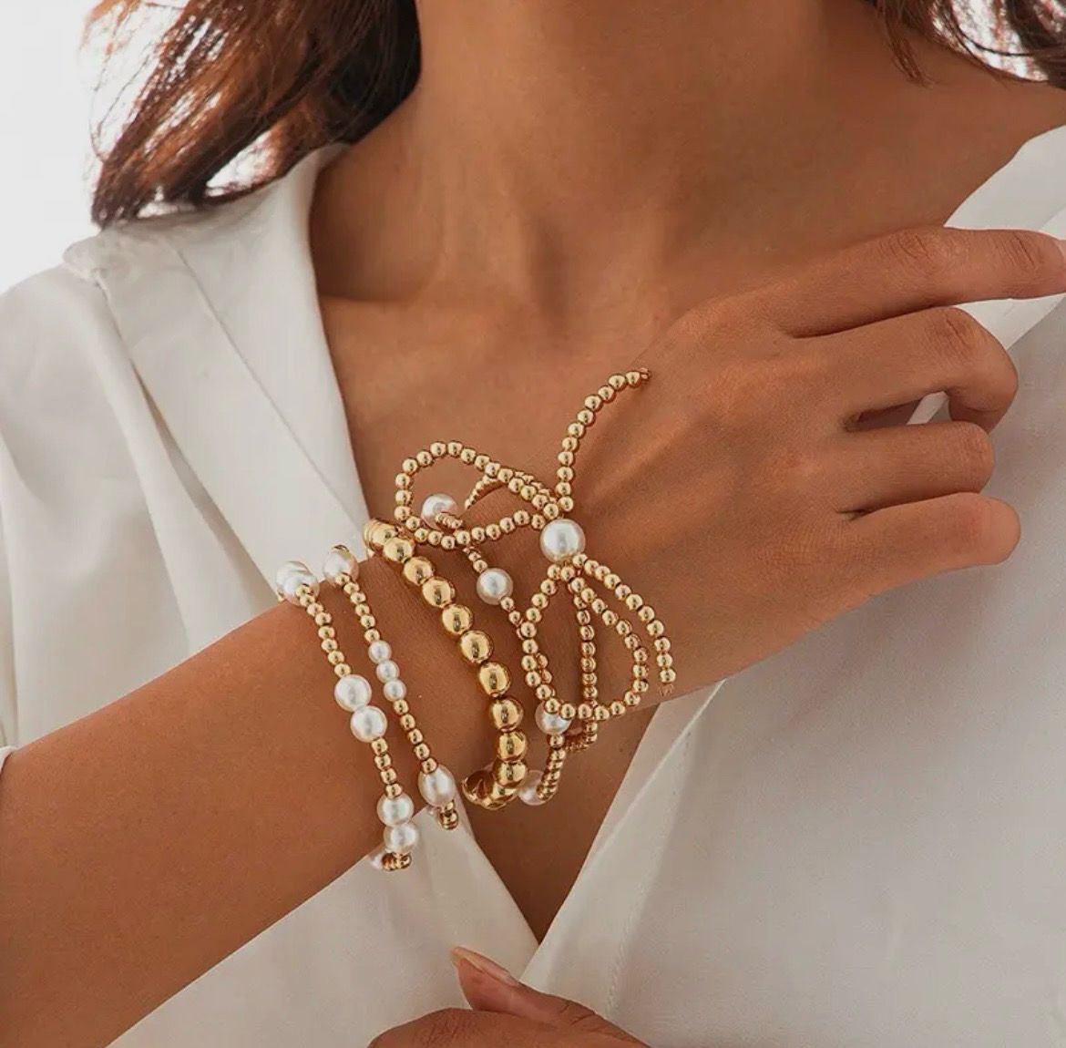 Bow Gold Bracelet Set
