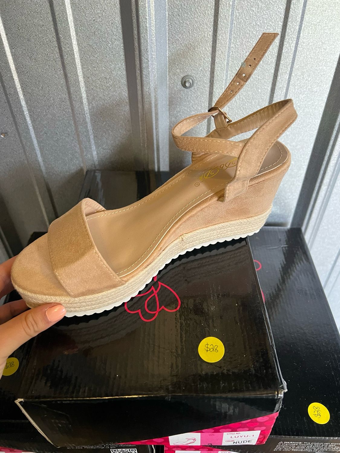 Platform Wedge Nude Heel