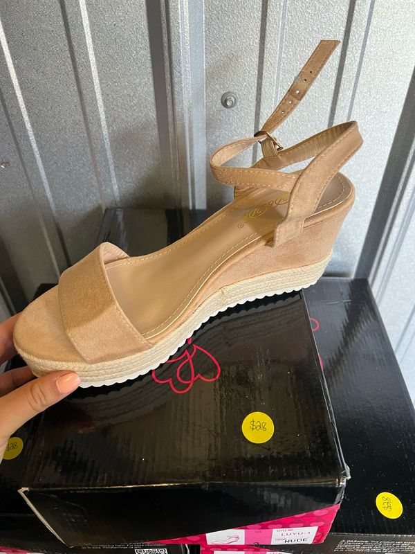 Platform Wedge Nude Heel