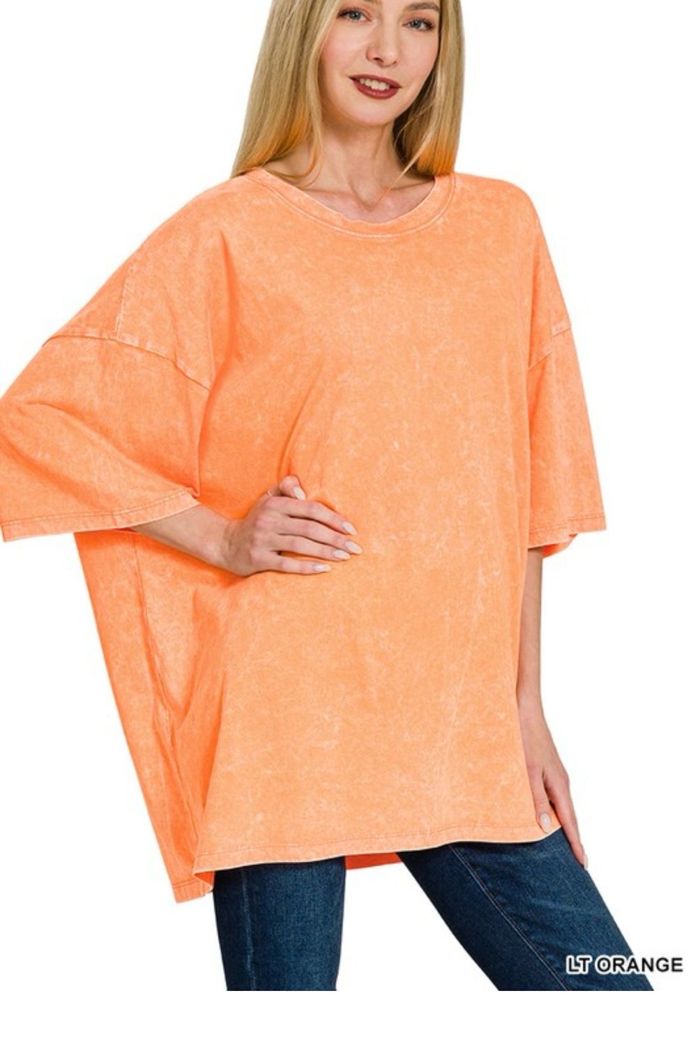 Lt Orange Boyfriend Tee