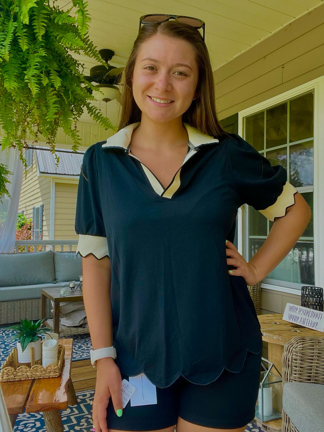 Black Collared Blouse