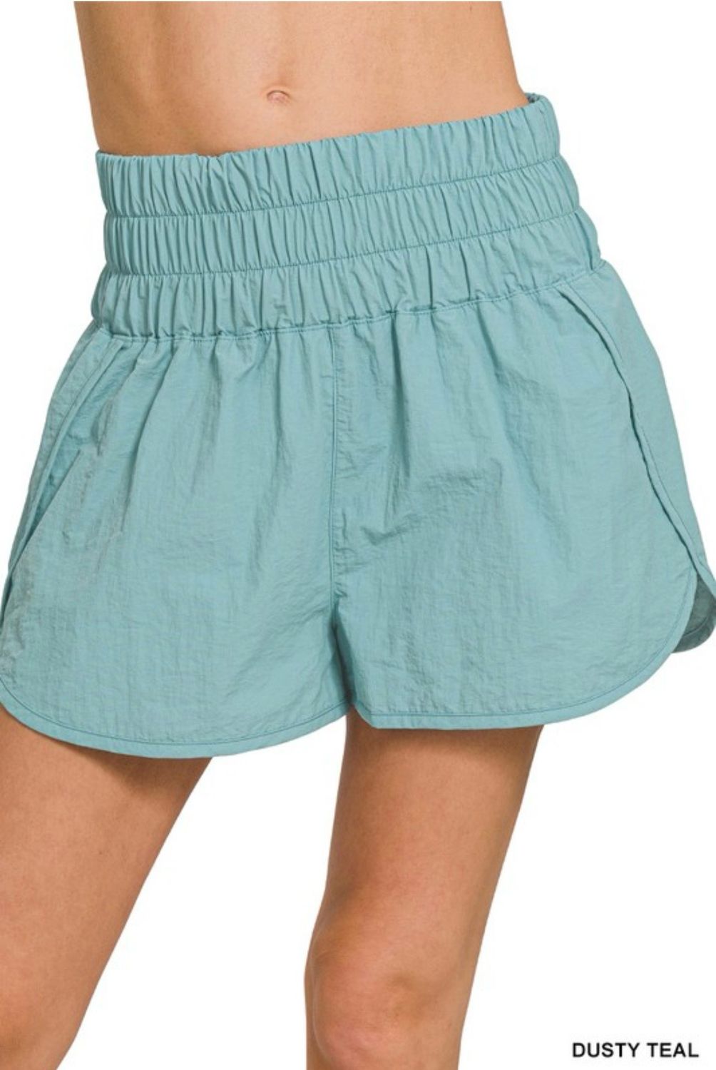 Dusty Teal Athletic Shorts