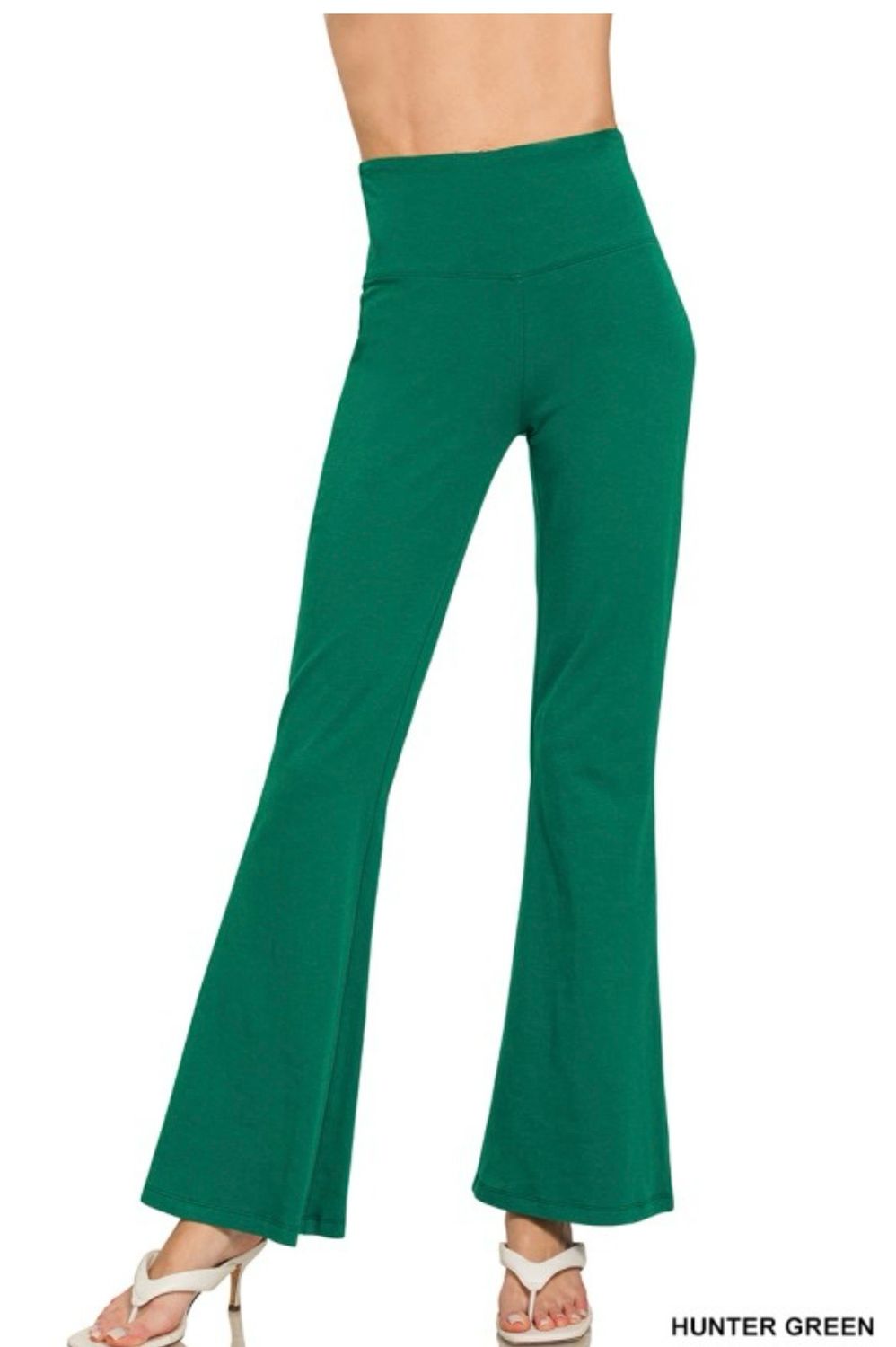 Hunter Green Yoga Flare Pants