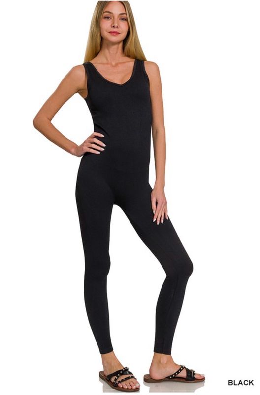 Ribbed Bra Padded Bodysuit