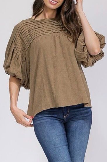 Puff Sleeve Loose Fit Blouse Puff Sleeve Loose Fit Blouse