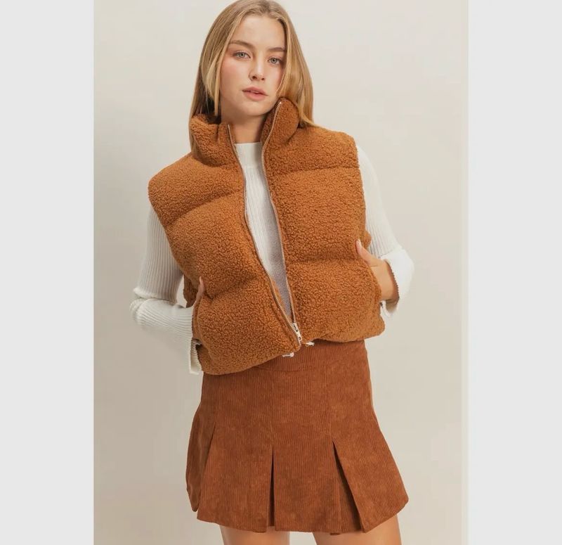Brown Puffer Vest Brown Puffer Vest