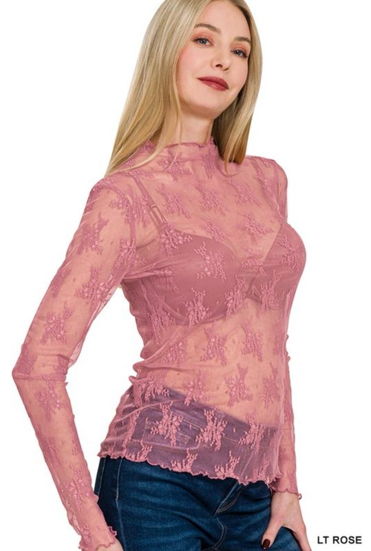 Lt Rose Lace Undershirt