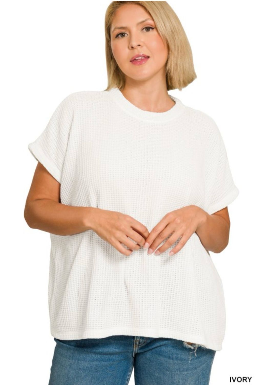 Ivory Cap Sleeve Sweater Plus Size Ivory Cap Sleeve Sweater Plus Size