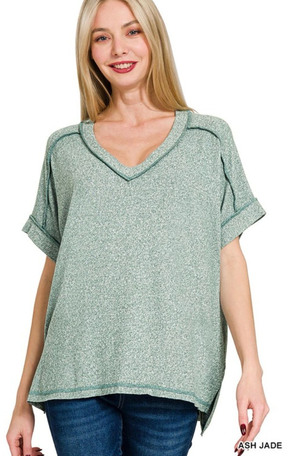 Ash Jade Hacci Vneck S-3xl!!