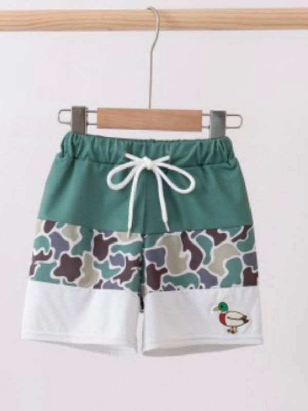 Camo Boys Bathing Suit Shorts