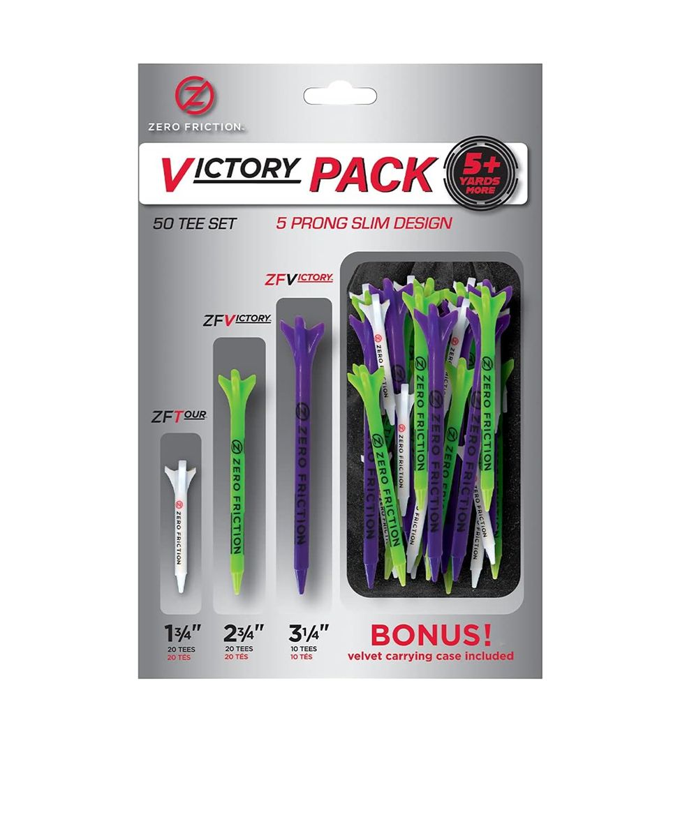 Tees Zero Friction Victory Pack – 3 tamaños combinados (1 1/2”, 2 3/4” y 3 1/4”)