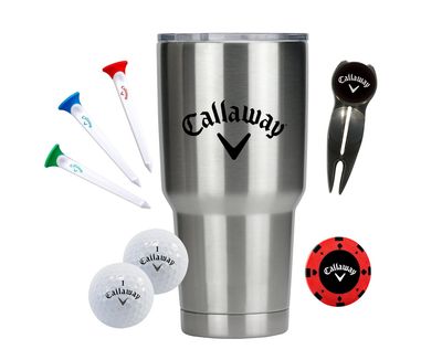 Callaway Set de Regalo de Acero Inoxidable – Vaso 30 oz + Accesorios de Golf