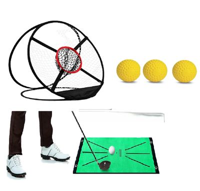 Net y Mat de Chipping Portátil para Práctica de Golf
