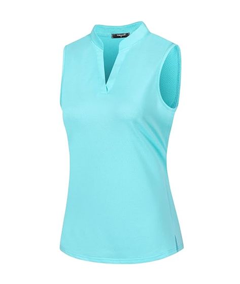 Blusa Scallop Neck Women's Sleeveless Golf Polo