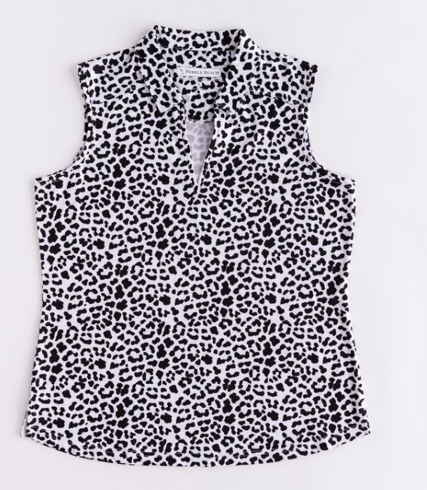 Blusa de Golf Pebble Beach Estampado Leopardo - XSmall