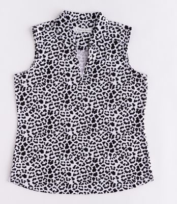 Blusa de Golf Pebble Beach Estampado Leopardo - XSmall