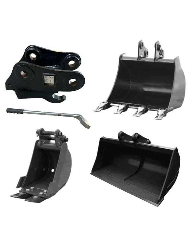 Attache rapide + godets pour micropelle de  1T à 2T