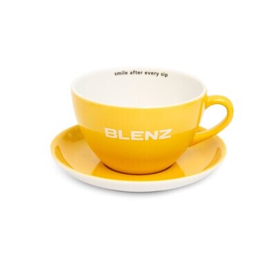 12oz Blenz Coffee Latte Cup & Saucer