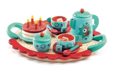 Djeco Wooden Tea Set (Fox&#39;s Tea Party)