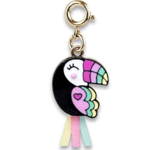 Charm It Gold Ribbon Toucan Charm