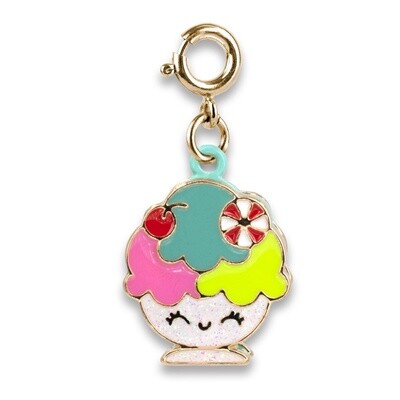 Charm It Gold Ice Cream Sundae Charm