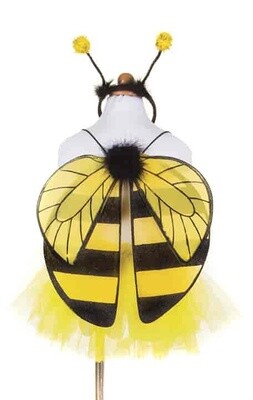 Great Pretenders Glitter Bumble Bee Tutu Wings Headband (Size 4-6)