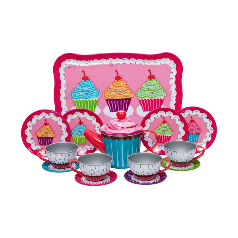 Schylling Cupcake Tin Tea Set