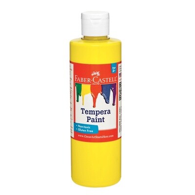 Faber-Castell Tempera Paint - Yellow (8 oz bottles)