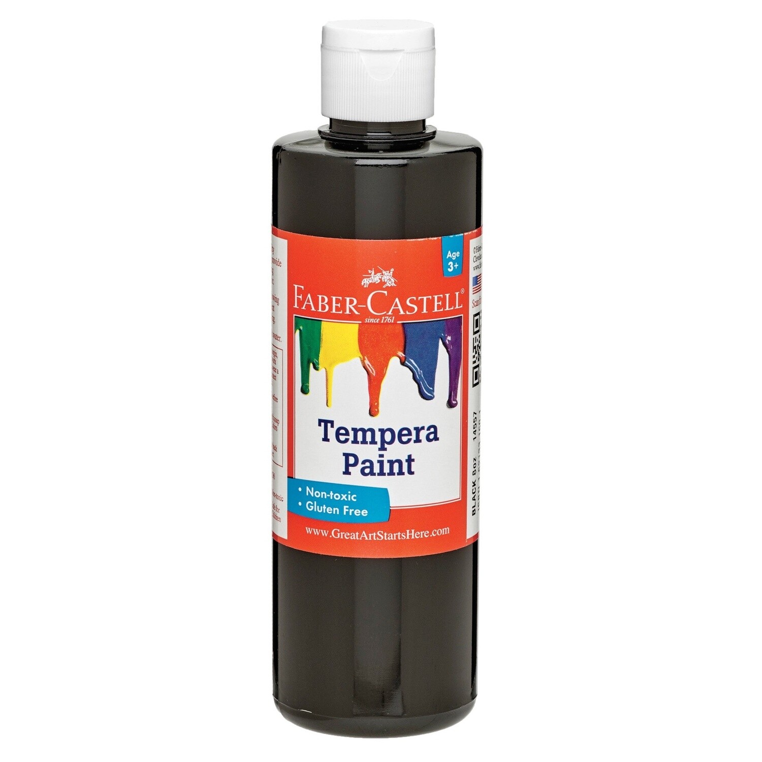 Faber-Castell Tempera Paint - Black (8 oz bottles)