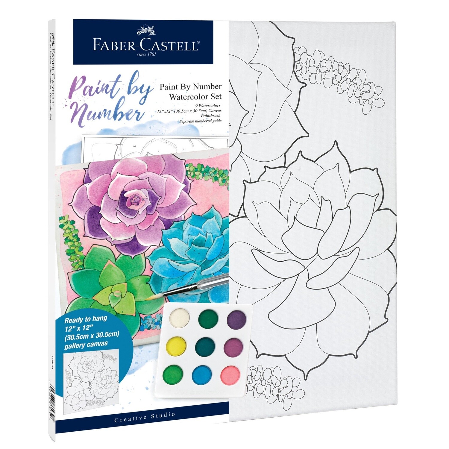 Faber-Castell Watercolor Paint by Number - Succulents