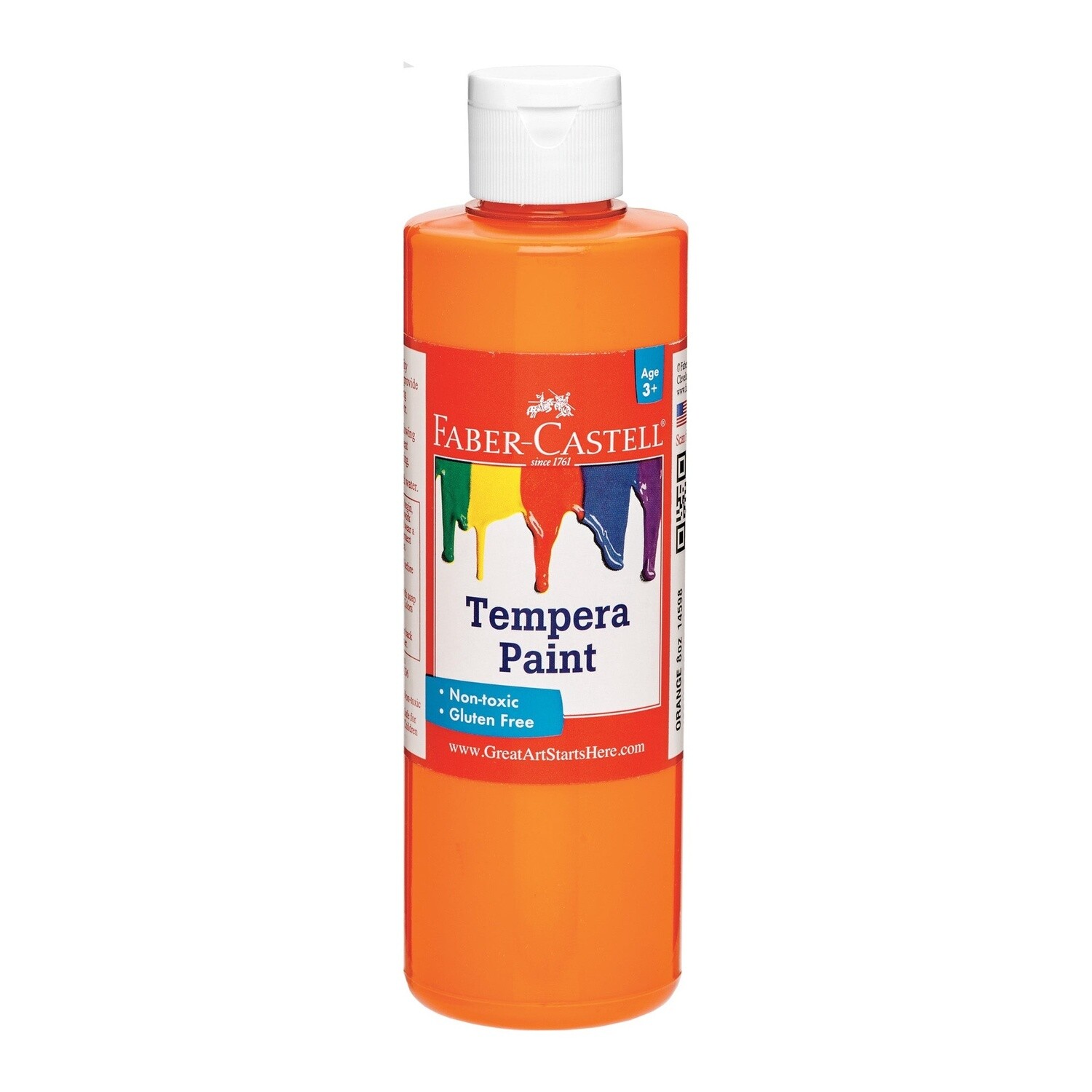 Faber-Castell Tempera Paint - Orange (8 oz bottles)