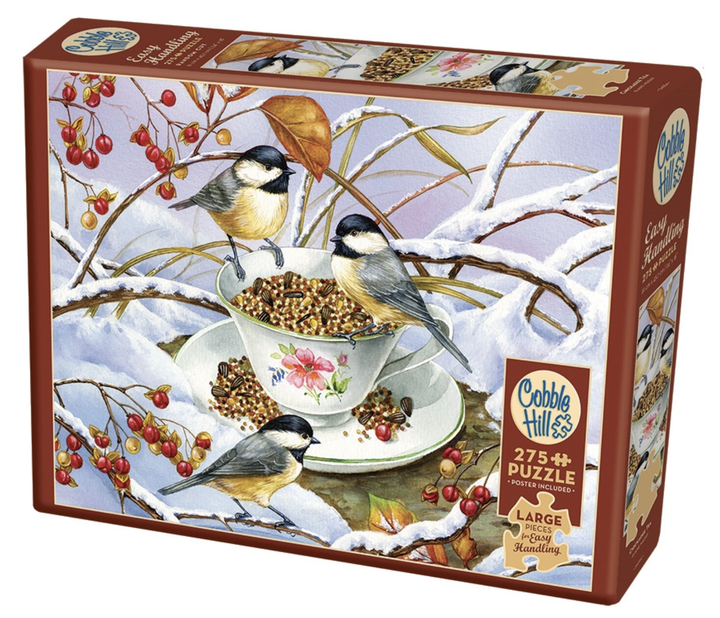 Cobble Hill Chickadee Tea Easy Handling Puzzle (275 pc)